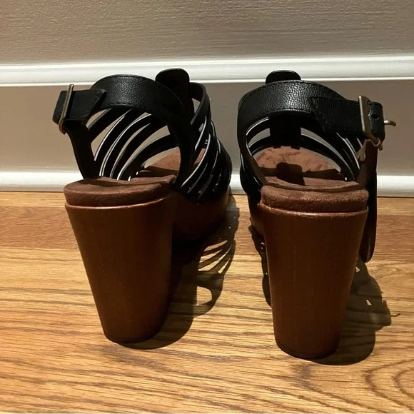 NWT WHITE MOUNTAIN Women's Black Alliance Cage Platform Clog High Heels 9.5 M - Picture 8 of 10